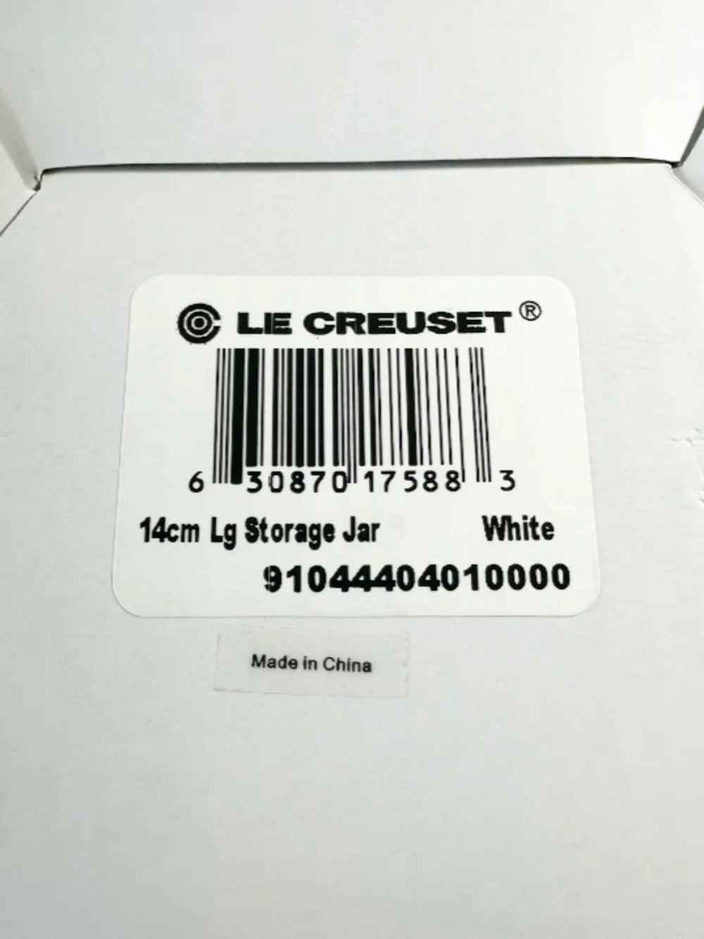 Le Creuset CERAMIC CANISTER with Wood Lid - WHITE 5.5” x 5.5” x 8”